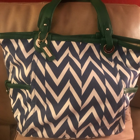 Cole Haan Handbags - Cole Haan Jitney Chevron Tote gently used.